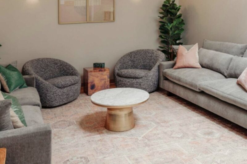 Lounge at Alsana's Santa Barbara eating disorder treatment center