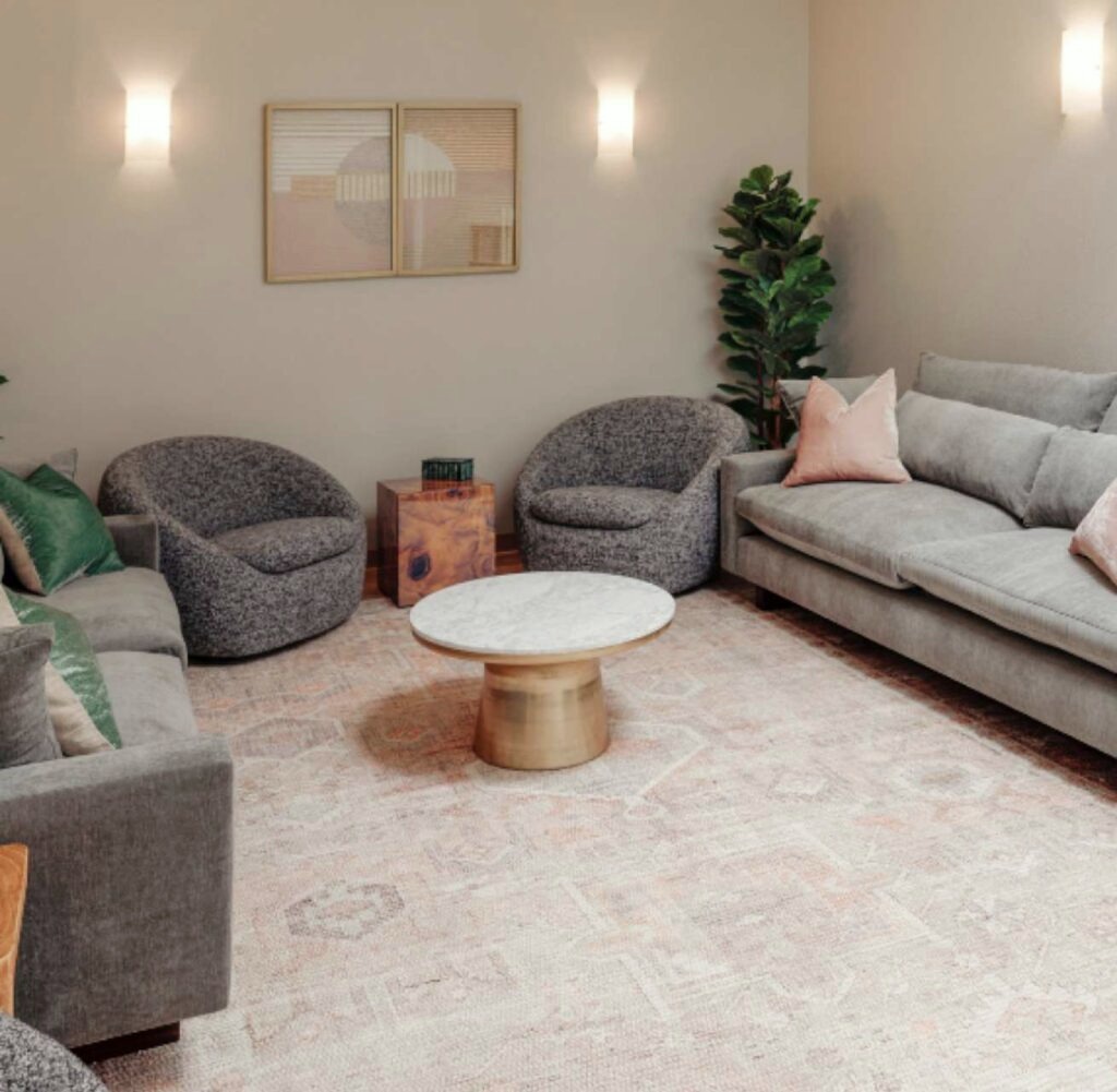 Lounge at Alsana's Santa Barbara eating disorder treatment center
