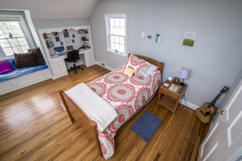 Bedroom in a BlueSky Behavioral Health therapeutic apartment in Danbury