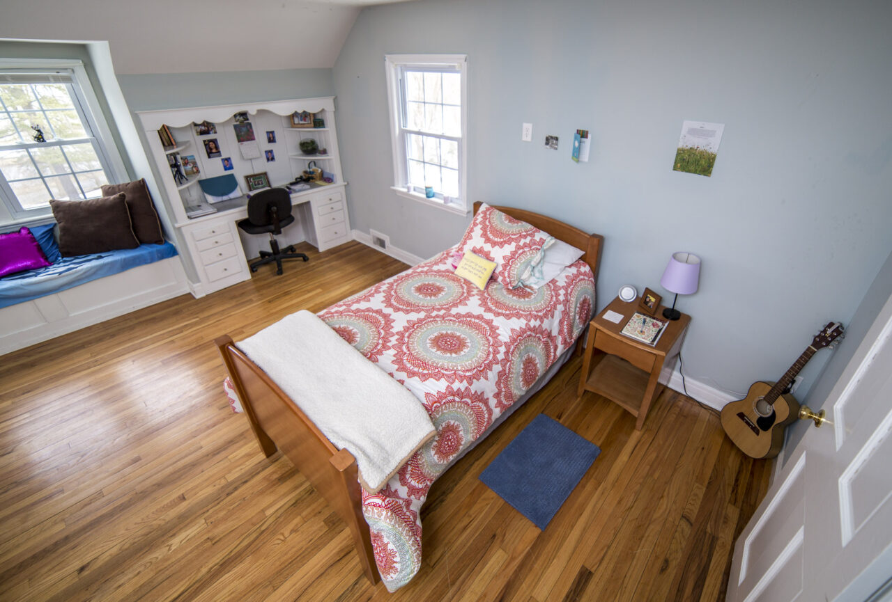 Bedroom in a BlueSky Behavioral Health therapeutic apartment in Danbury