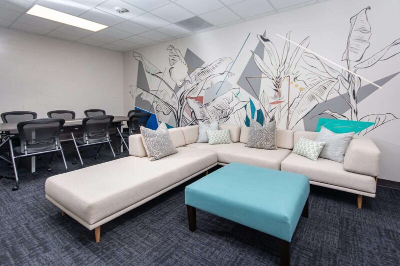 Group lounge and meeting space at Buckhead Behavioral Health in Atlanta