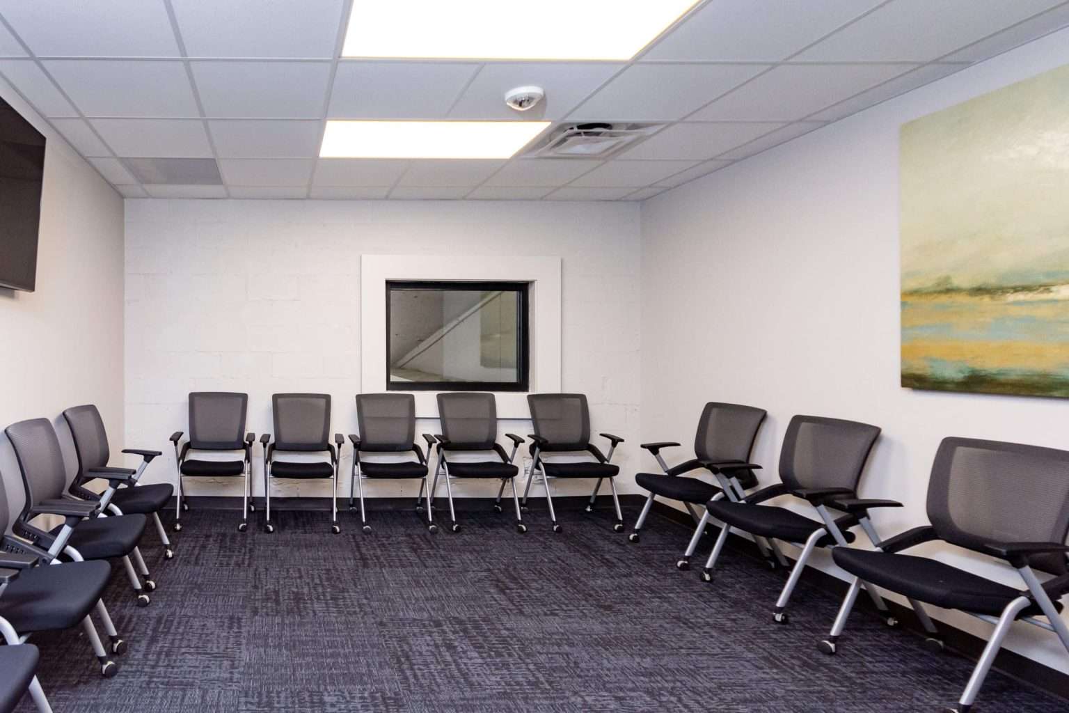 Group therapy room at Buckhead Behavioral Health in Atlanta