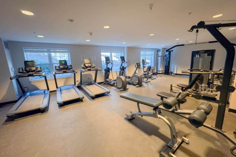 Fitness center at Charles River Recovery in Weston