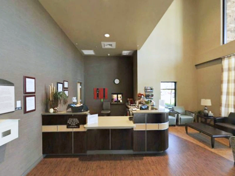 Entrance and reception area at Columbus Springs Dublin in Dublin, Ohio