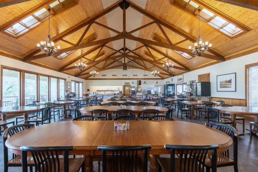 Dining hall at Cumberland Heights' River Road campus in Nashville