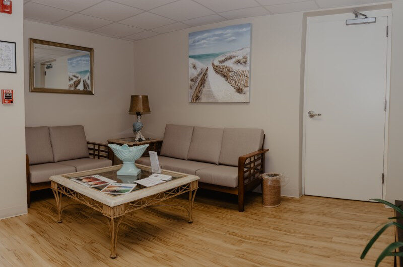 Lobby seating area at Florida Springs Wellness and Recovery Center in Panama City