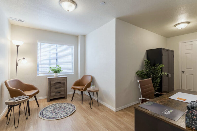 Counselling office at Footprints to Recovery's Aurora, Colorado facility