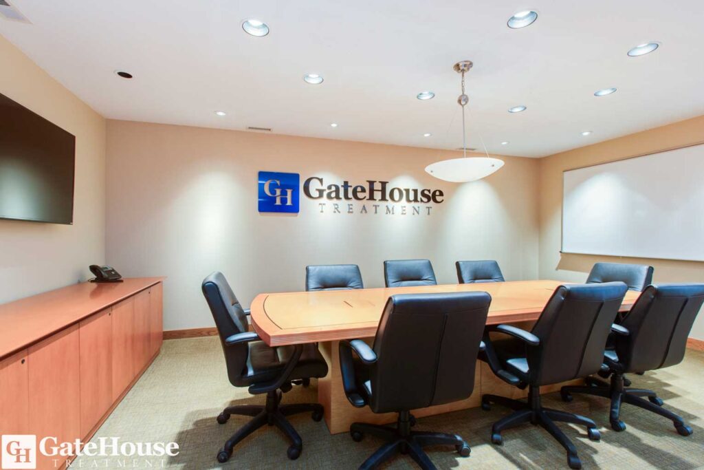 Conference room at GateHouse Treatment's Nashua facility