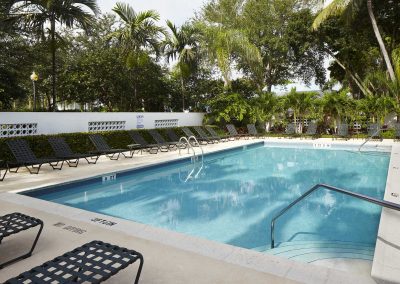 Outdoor pool at Hanley Center in West Palm Beach, Florida
