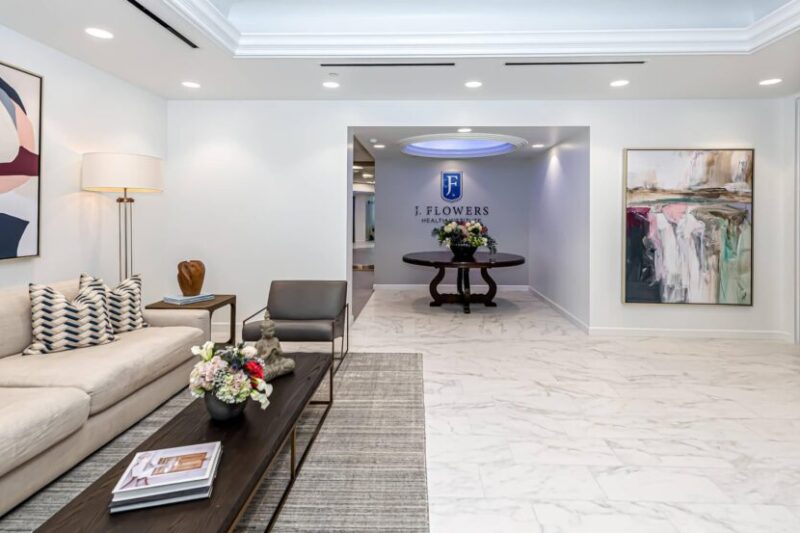 Consultation room at J. Flowers Health Institute in Houston