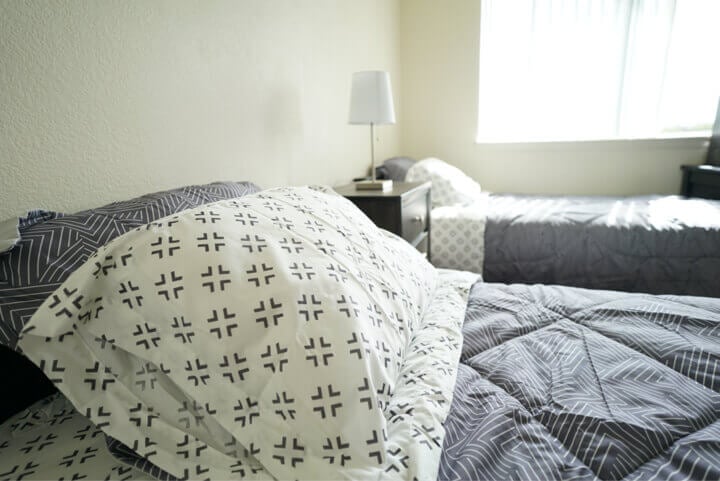 La Jolla Recovery Pacific Beach residence twin bedroom