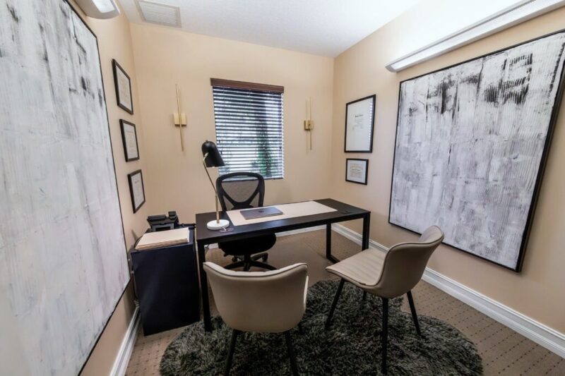 Counselling office at Lifeskills Deerfield Beach residential treatment campus