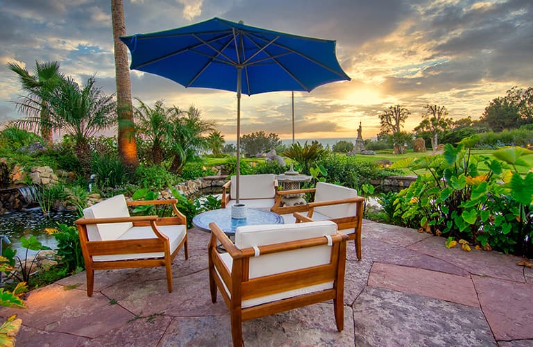 Landscaped grounds at Passages Malibu