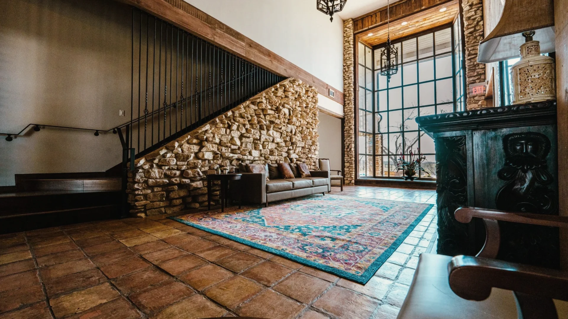 Entry hall at Plum Creek Recovery Ranch in Lockhart, Texas