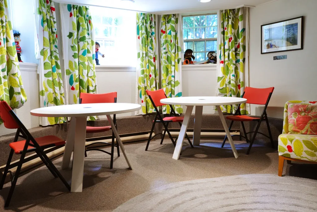 Family care room at Renascent’s Lilian and Don Wright Family Health Centre in Toronto