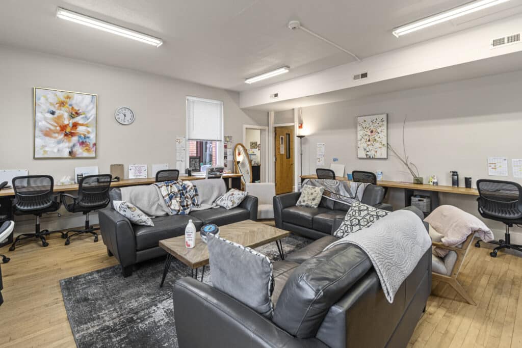 Client lounge at Rocky Mountain Treatment Center in Great Falls, Montana