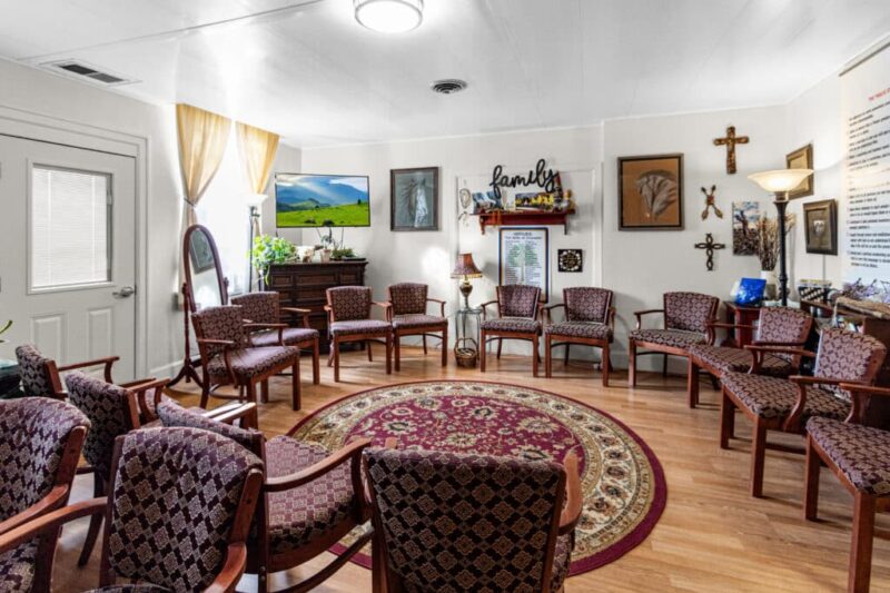 Group therapy room at Rocky Mountain Treatment Center in Great Falls, Montana