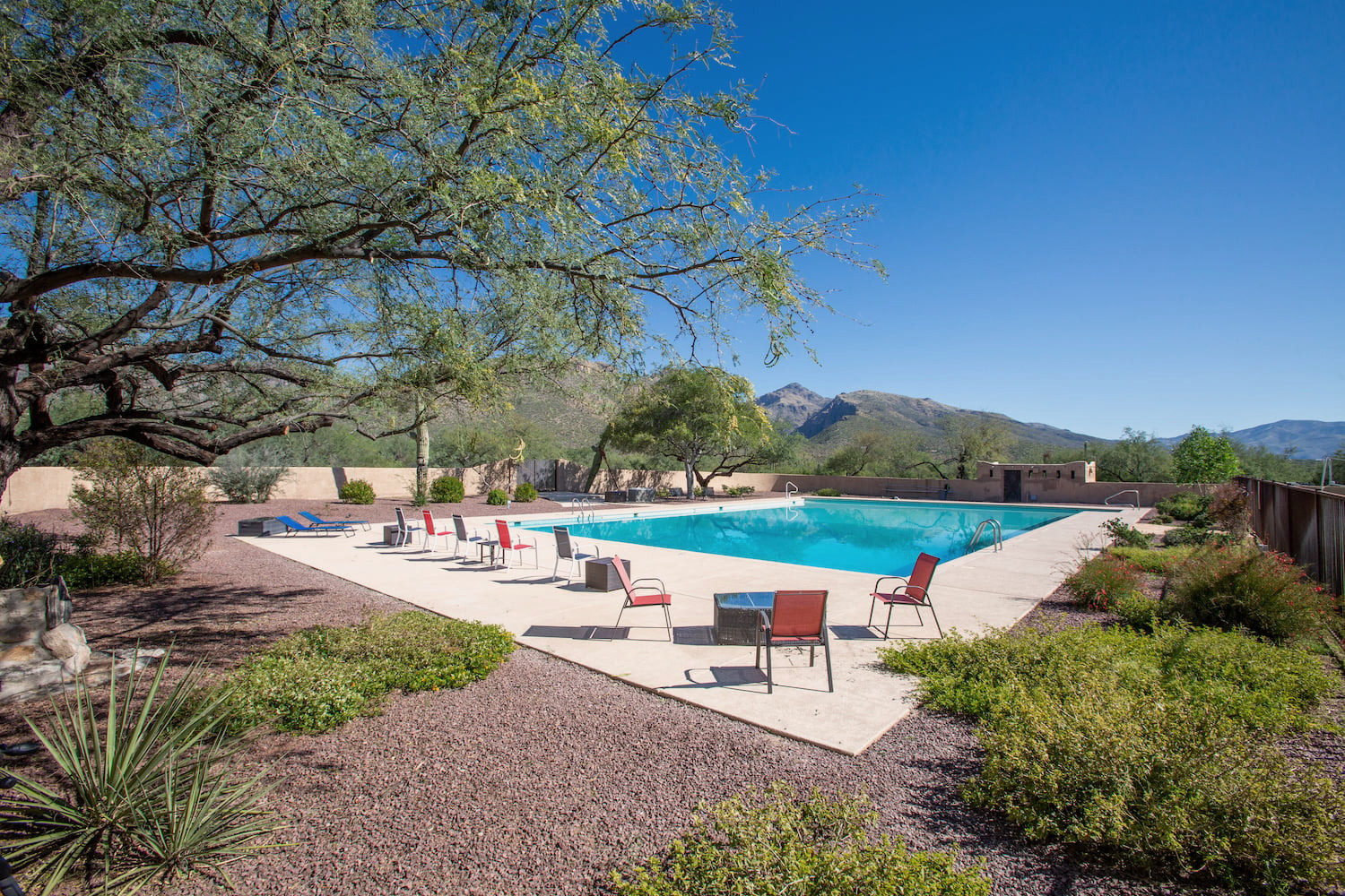 Pool area at Sabino Recovery in Tucson, Arizona