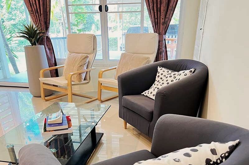 Counselling lounge at SafeHouse Rehab in Hua Hin, Thailand