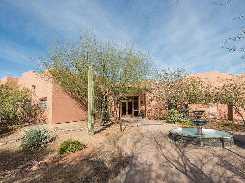 Residence lodge exterior at Sierra Tucson in Arizona