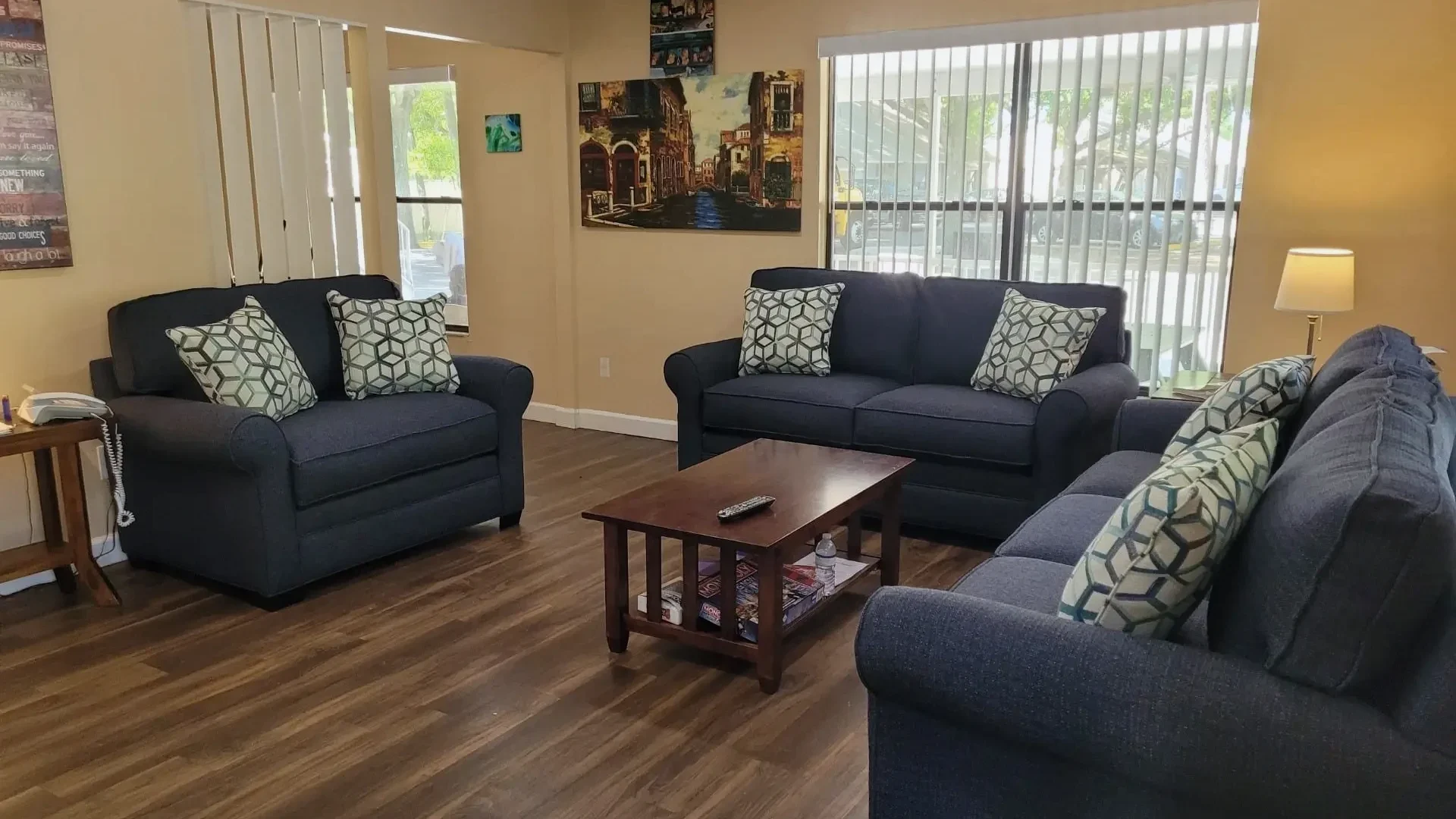Living room in a residential house at Turning Point of Tampa