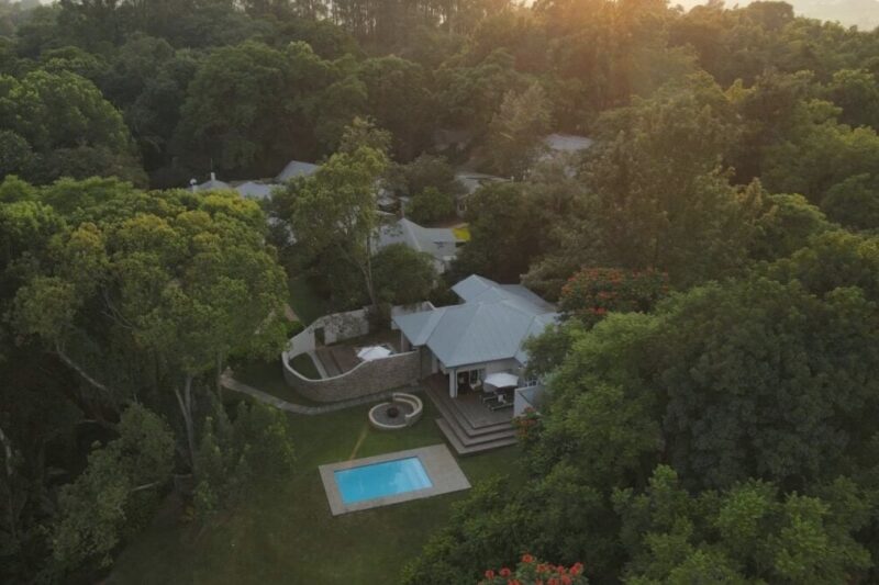 Aerial view of White River Manor and its landscaped grounds in South Africa