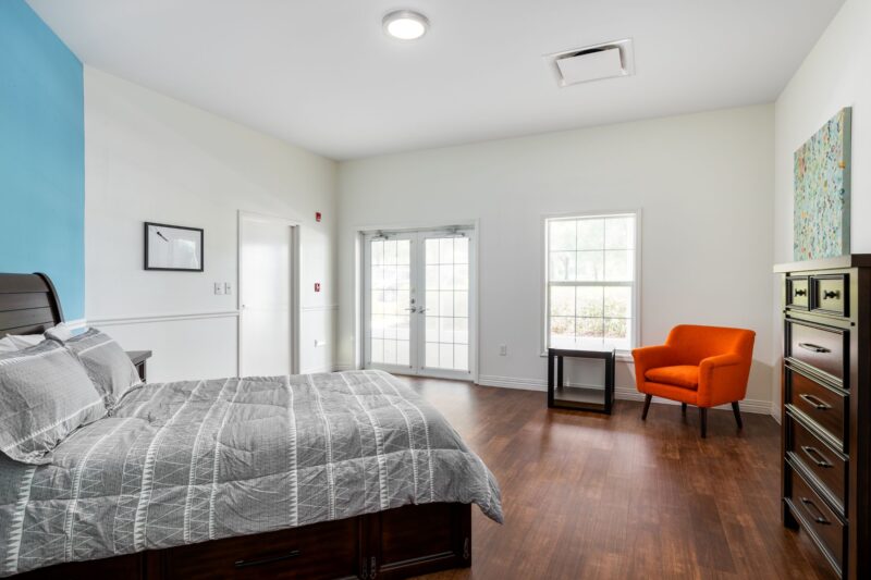 Bedroom at the Discovery Mood and Anxiety Program residential center in Dade City, Florida