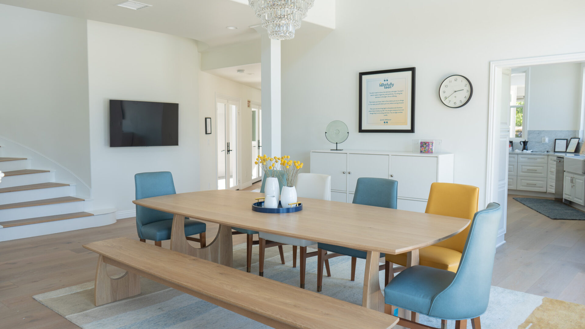 Dining room at Lightfully Escondido Adult Residential Treatment Center in California
