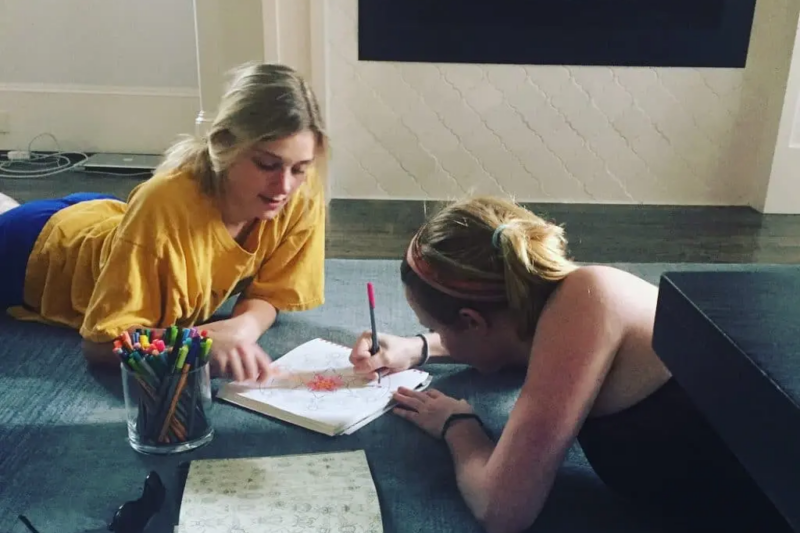 Art activity during a real day at Transcend Recovery Community