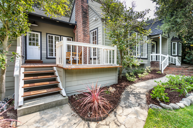 Rear porch and garden at Annandale Behavioral Health