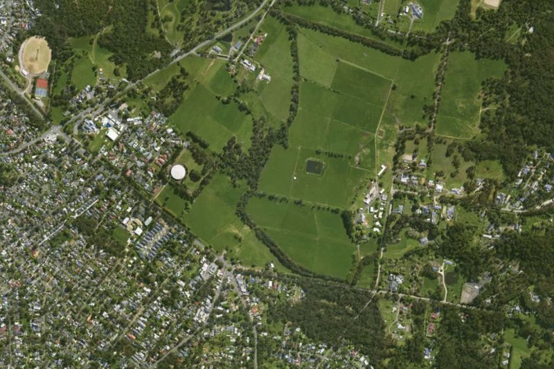 Aerial view of the wider Salvation Army property at The Basin, published by The Basin redevelopment project