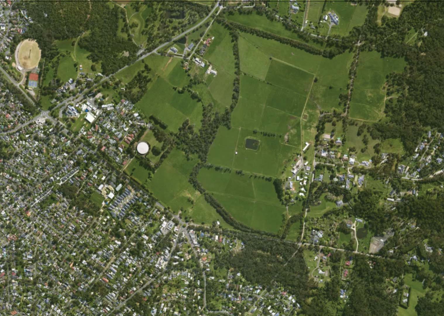 Aerial view of the wider Salvation Army property at The Basin, published by The Basin redevelopment project