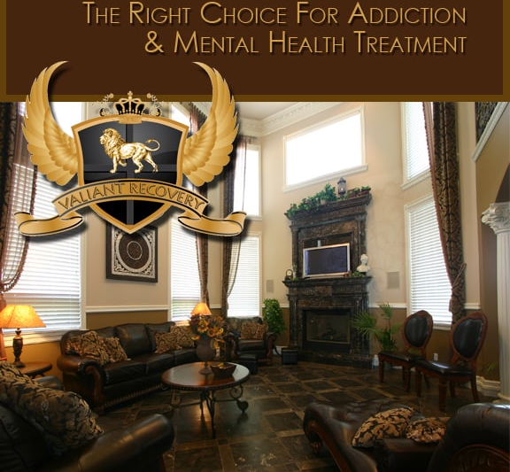 Living room at the Valiant Recovery treatment center in Kelowna