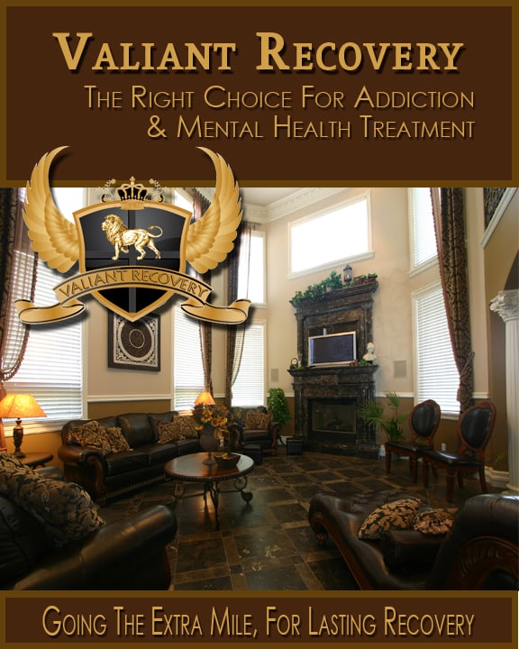 Living room at the Valiant Recovery treatment center in Kelowna