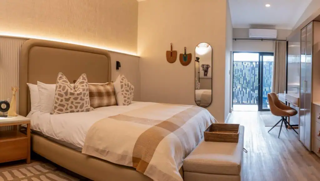 Private bedroom shown by The Ark at White River